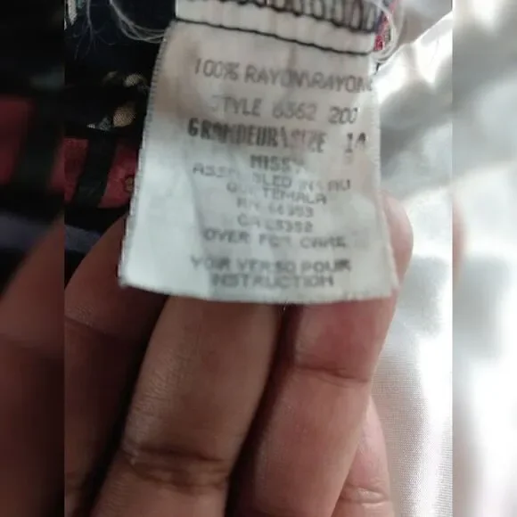 Leslie Fay Bow Tassel Rope Nautical Design Dress Shirt size 14 - Picture 7 of 7